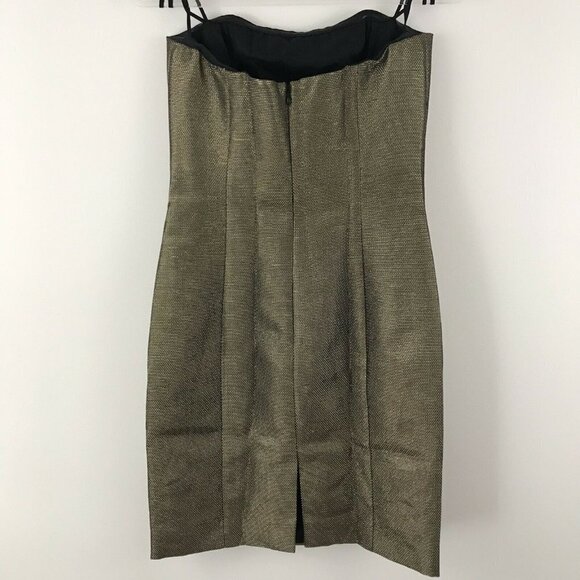 Badgley Mischka Dress Womens 6 Strapless Bow - Picture 3 of 4